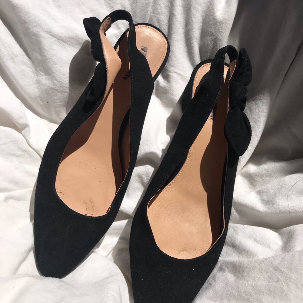 J Crew Black Block Heels